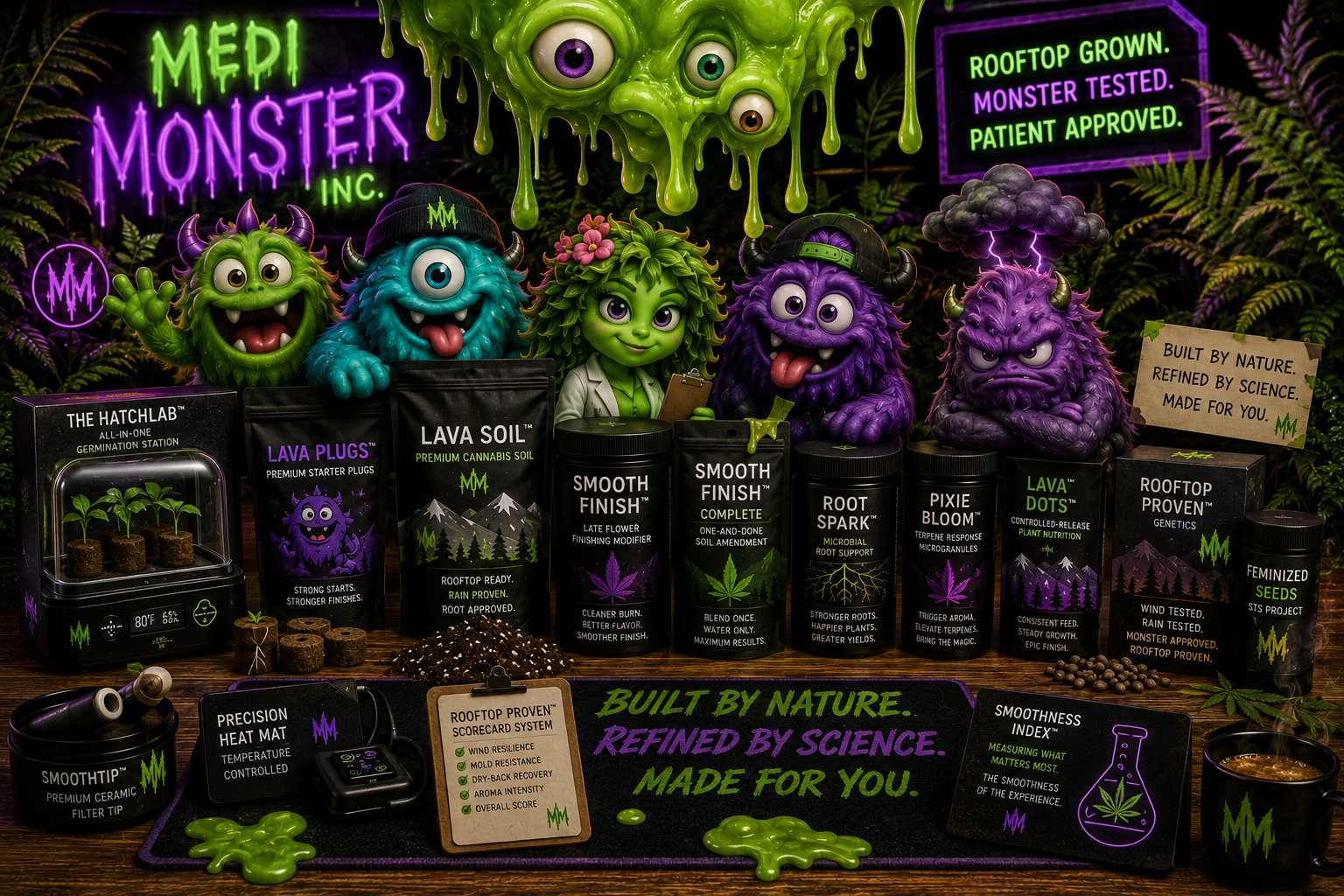 Medi Monster illustrated product lineup
