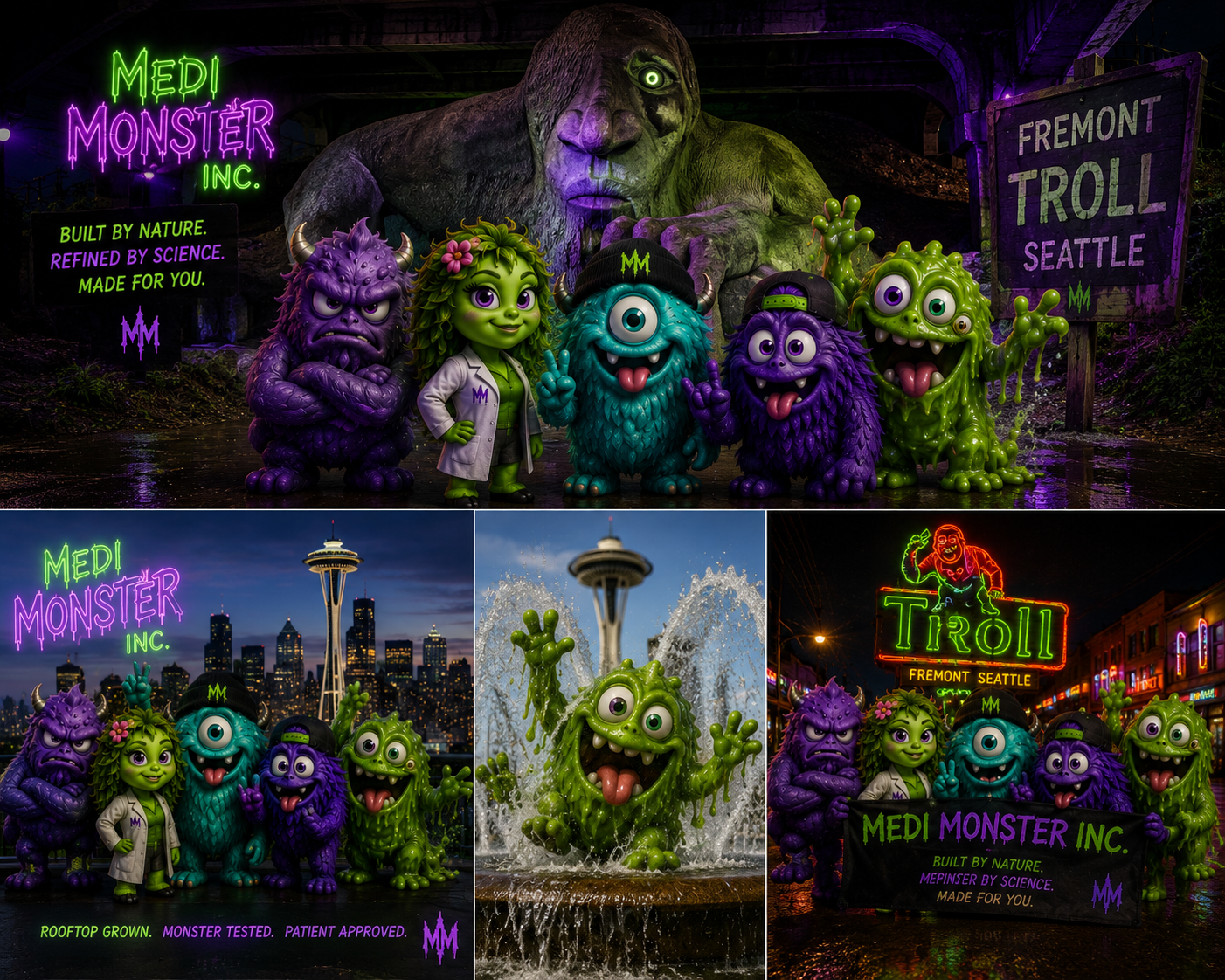 Medi Monster characters in Seattle